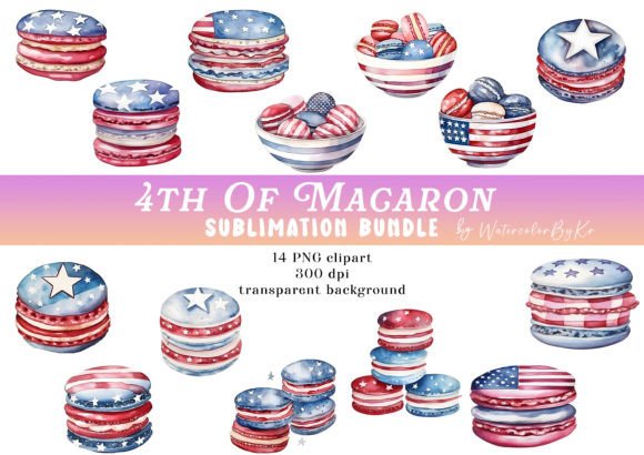 4th July Patriotic Macaron Clipart: A Strategic Asset for Creative Professionals and Small Business Owners