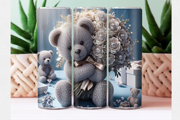 Bear Tumbler Wrap: Design, Print, and Customize