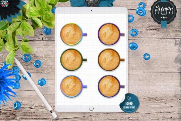 Colorful Cups Digital Stickers: Playful Design Accents