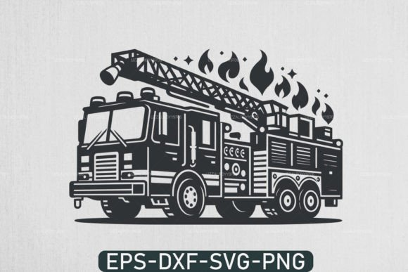 Firetruck SVG Fire Department SVG for Creative Projects