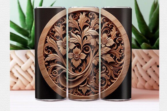 Floral Wood Tumbler Wrap: Bringing Nature-Inspired Design to Everyday Drinkware