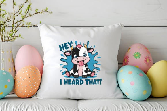 Funny Cow Sublimation PNG Design