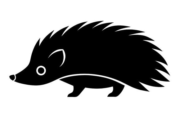 Hedgehog Silhouette: Evaluating a High-Resolution Vector Graphic for Design Projects