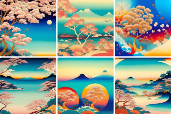 Japanese Summer Illustration: Digital Assets for Creative Workflows