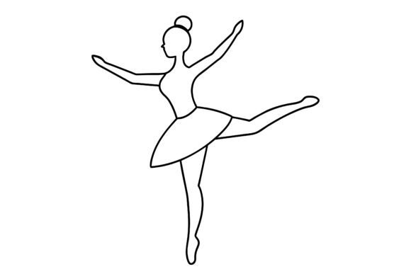 Line Art Vector Illustration Ballerina: A Beautiful Digital Asset for Every Creative Project