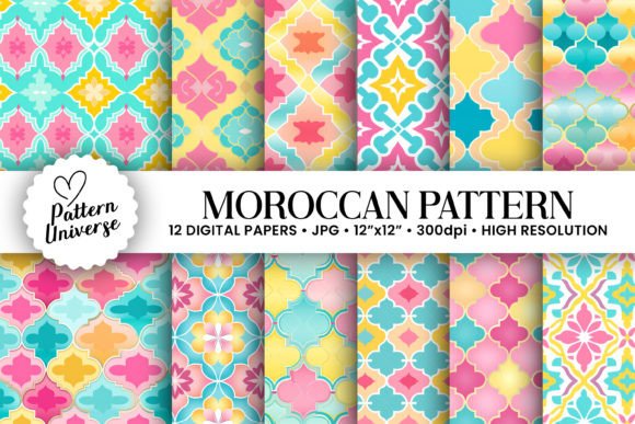 Moroccan Tiles Seamless Patterns Bring Summer Vibes to Every Craft Project