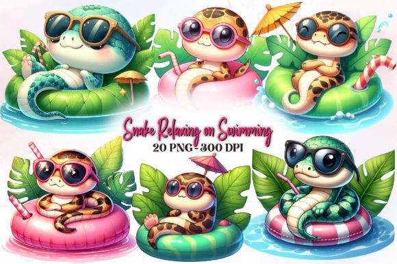 Snake Relaxing on a Swimming Float: The Design Asset You Didn’t Know You Needed