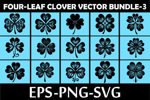The Four-leaf Clover Icon Vector Bundle 3: A Strategic Digital Asset for Modern Branding and Visual Communication