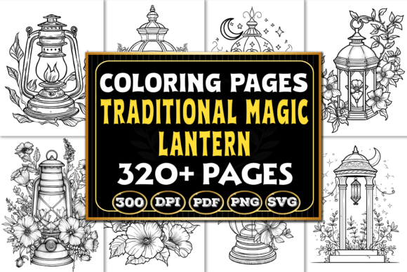 Traditional Magic Lantern Coloring Pages