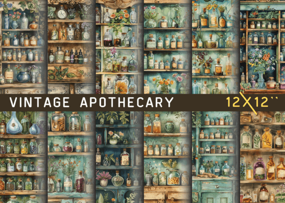 Vintage Apothecary Junk Journal Page