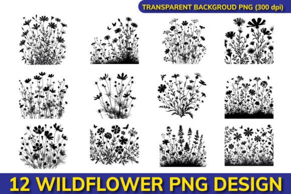 Wildflower Design, Flower Clipart for Strategic Branding and Creative Work